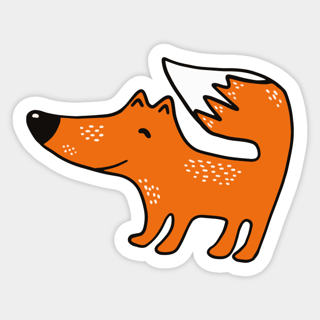 Cute fox illustration Sticker by bigmoments